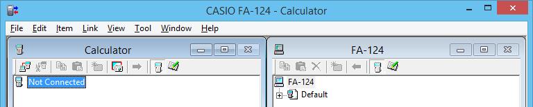 3. Overføre data mellom en datamaskin og en kalkulator i fx-9860g-serien/fx-9750gii/fx-7400gii Verktøylinjeknapper og ikoner Det følgende beskriver verktøylinjeknapper og ikoner i FA-124.