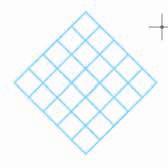 در درون شکل با دست 4 خط با فاصلۀ 2 سانتیمتر و موازی یک ضلع لوزی بکشید.