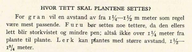 HVA ER TETT? Thorvald Kierulf 1944. Plant skog.