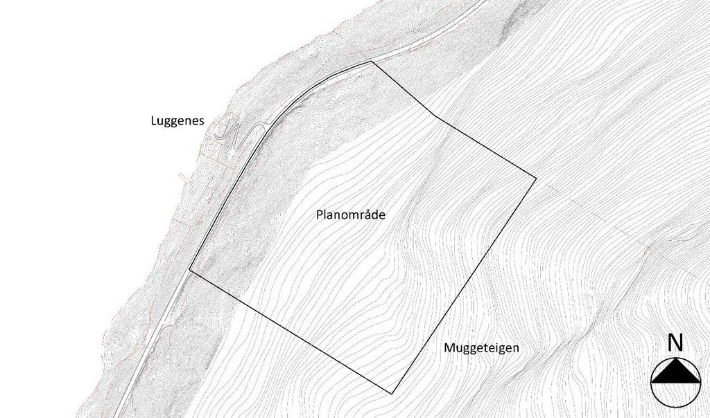 5 Planområdet dagens situasjon Planområdet ligg langs Fv. 53 mot Årdal, ca. 10 km frå Lærdal sentrum. Planavgrensinga er sett til om lag 178 daa, som vist på figur 03, nedanfor.
