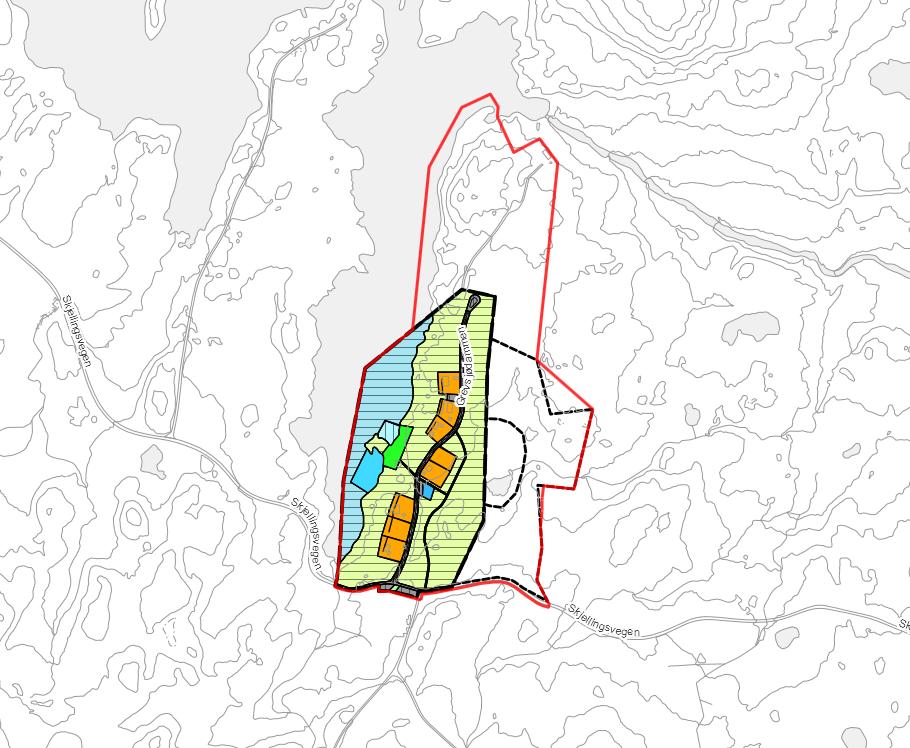 Kart med gjeldene reguleringsplan Kartutsnitt av eksisterende reguleringsplan for Grevsjølia 4. METODE 4.