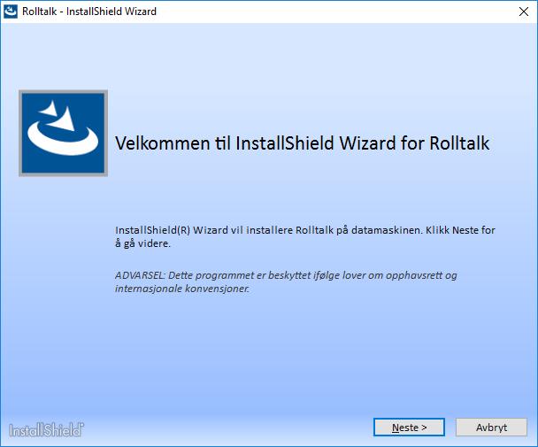 En beskjed viser når programmet er ferdig installert. Dobbeltklikk på Rolltalk Designer og åpne programmet.