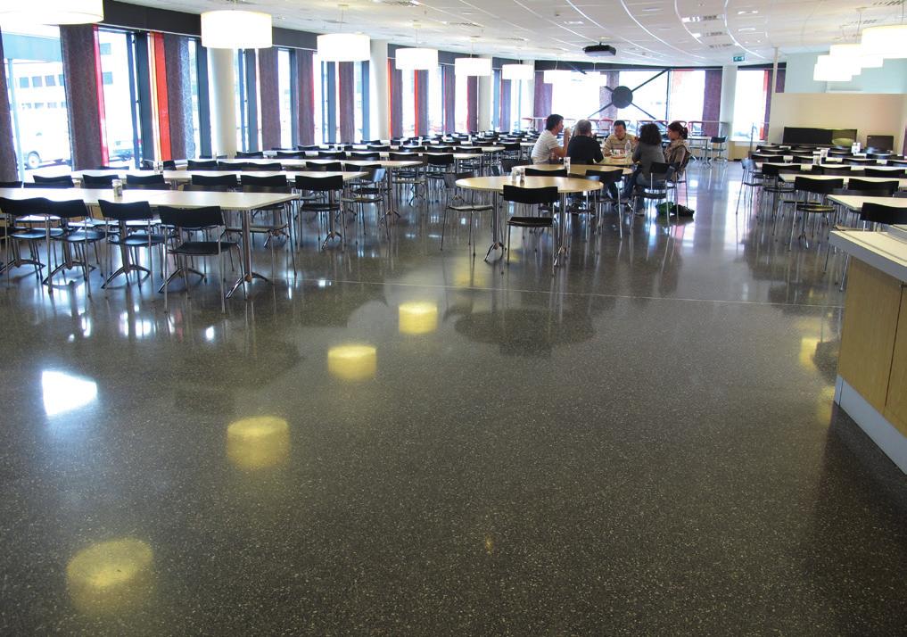 KANTINER II CANTEENS Steno Terrazzo is a very practical surface in these environments