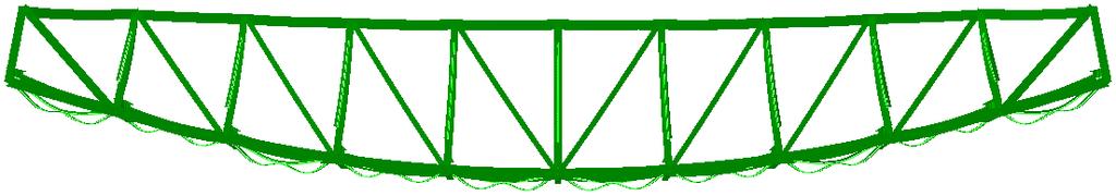 Figur 4.2 Spenninger i brua, referansetilfelle Figuren viser spenningene i broen under påkjenning av egenlast og vertikal trafikklast LM71.