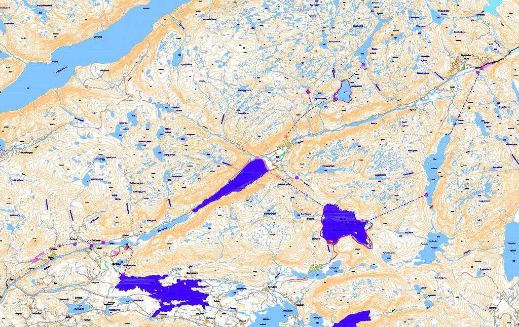 2.3 Utbyggingsplanene Et oversiktskart over utbyggingsområdet er vist på neste side, figur 2.1. Utbyggingsområdet ligger i det vesentlige i Gyadalen i Eigersund kommune i Rogaland.