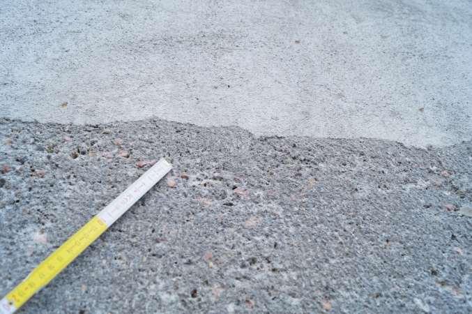 Rubbing of concrete surface by