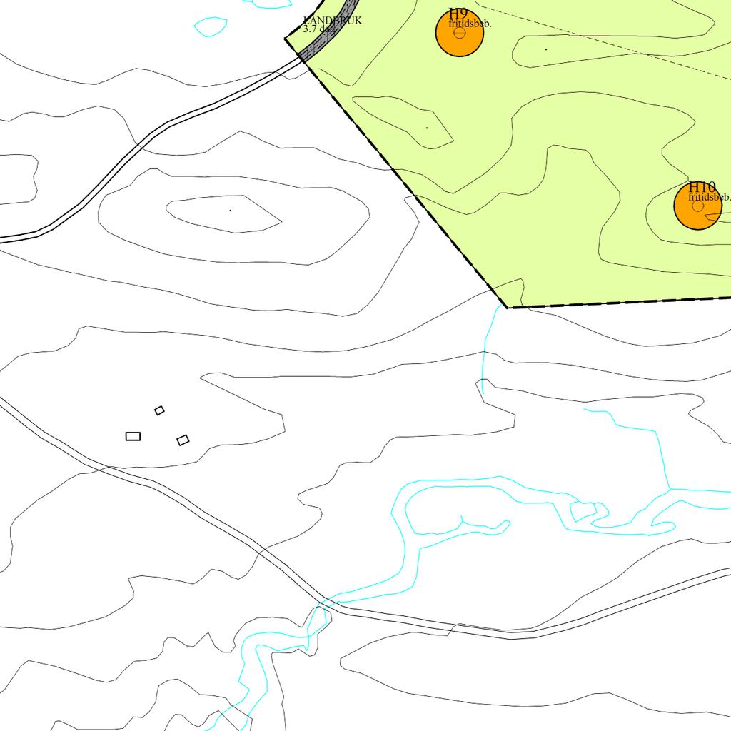 Side fjell 5 av 8- ekte X 687500 Område for hytte Område for landbruk Privat veg Felles parkering 25 Kartmålestokk 1:2500 Ekvidistanse 5m 0 Y -22750 U t sikt fr a t om t 31 innover m ot Ism enningen