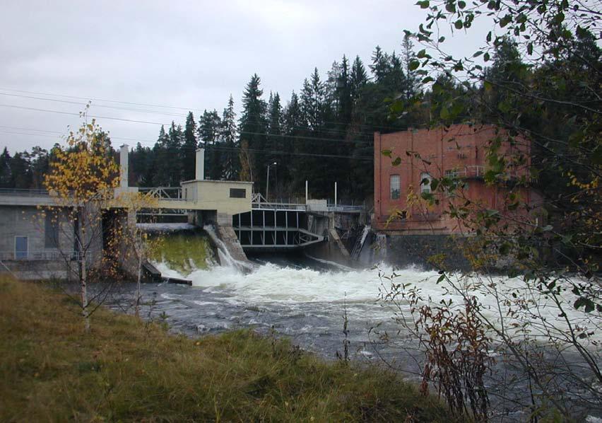 Bilde 2 Utløp av Randsfjorden ved Bergerfoss kraftverk 16 oktober 2000.