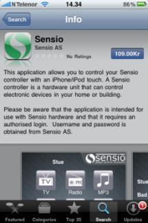 Når du har skrevet inn ditt passord vil nedlastingen av Sensio-applikasjonen begynne. Vent til denne nedlastingen er ferdig.