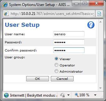 2.2 Sette fast IP-adresse Kameraet må ha fast IP-adresse for at det skal kunne nås fra