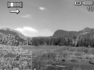 MERK: Digital zoom er ikke tilgjengelig i Panorama-modus. Ta panoramabilder 1.