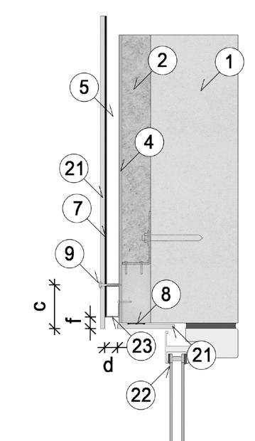 Monteringsdetaljer - skruer på trelekter Vertikal snitt overkant vindu Max