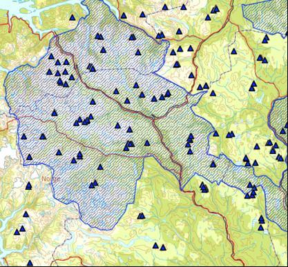 2005 2006 2007 2008 2009 2010 2011 2012 2013 2014 Status yngleregistrering jerv 2014 7 påviste ynglinger