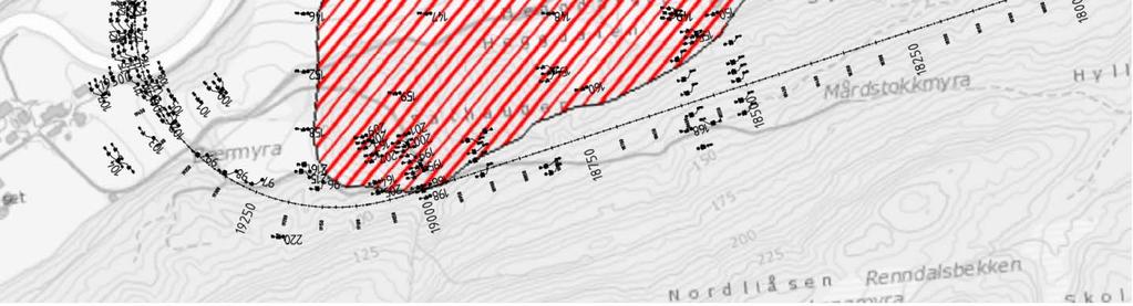 I tillegg avdekket grunnundersøkelser at kvikkleiresonen ligger sør for elva Skauga, mens i området nord for elva finnes det ikke kvikkleire.