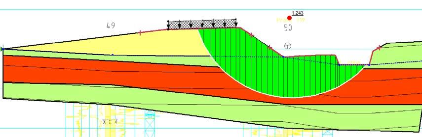 Det er påtruffet enkelte lag med mer sandinnhold og grusinnhold. Figur 15 Jordmodell profil 720 2.4.1 Beregninsparametre Parametere for friksjonsjord er hentet fra håndbok V220 fig. 2.39.