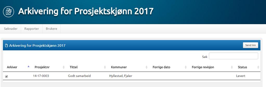 (figur 10) (figur 10) Eksporter til Ecxel Eksporter til Excel eksporterer søknadsdata frå tabellen til ei excel-fil. Saksbehandlar si filtrering og sortering vil ikkje eksporterast til Excel.