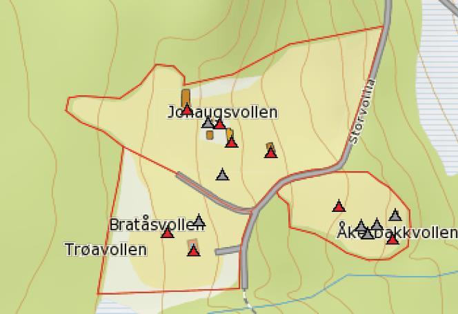 2017 Vangrøftdalen og Kjurrudalen landskapsvernområde - søknad om oppføring av uthus/kombiskur på Brataasvollen med GID 131/127 i Vangrøftdalen (Os) Søker: Marit og Helge Ytterhaug Vedlegg: Ingen