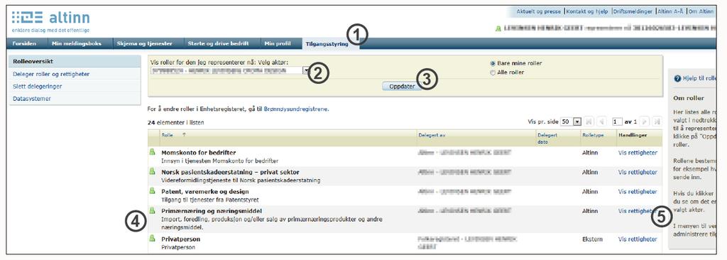 Delegering av