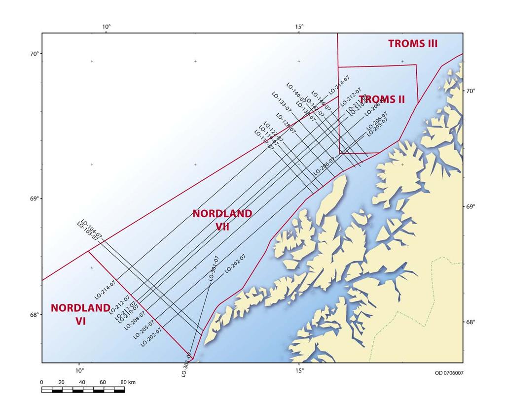 Oppfølging av forvaltningsplanen seismikk innsamlet i 2007 av OD 2615 km