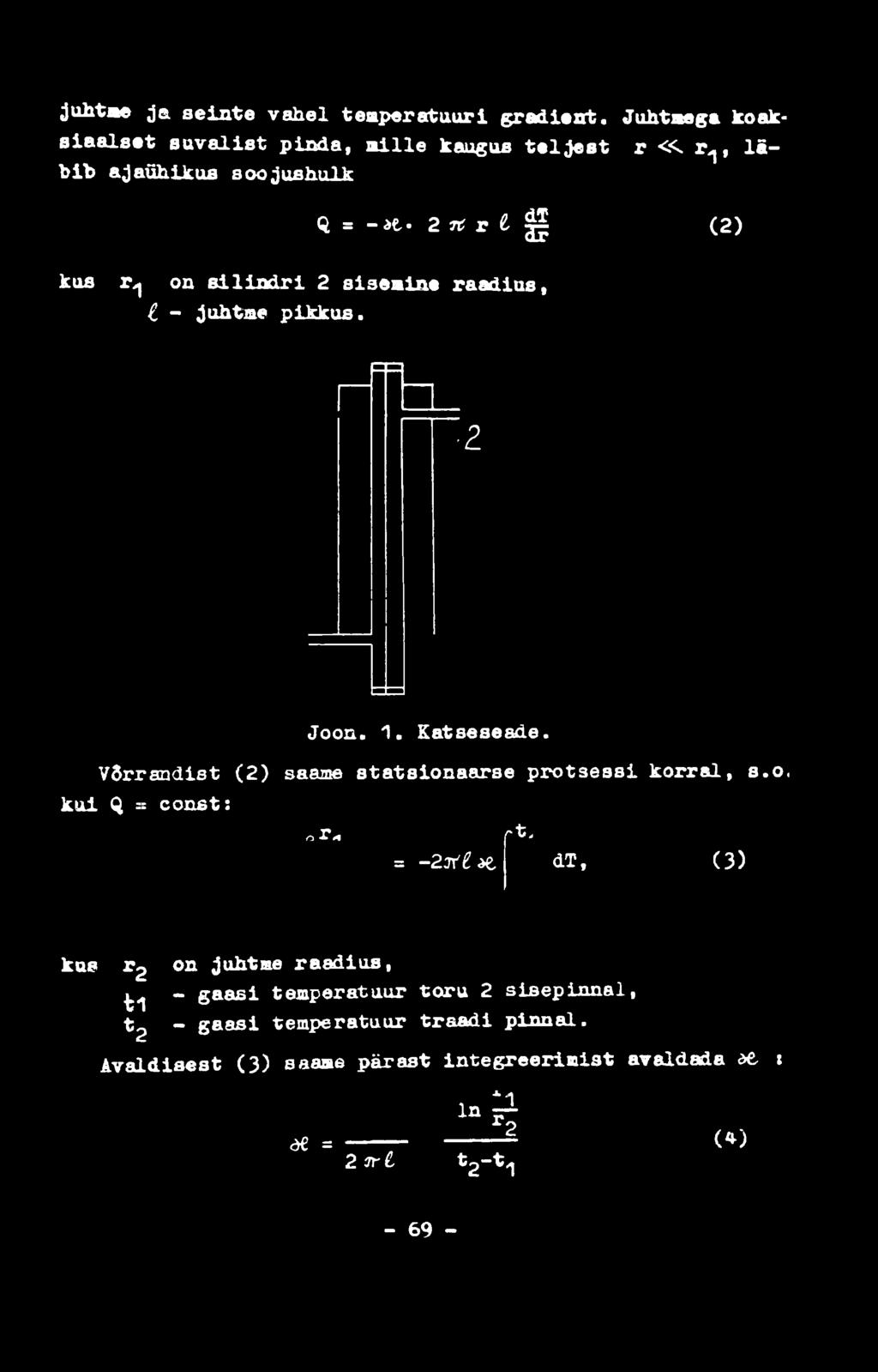 V õrrandist (2) saame statsionaarse p rotsessi k o rra l, s.o. k u i Q ss const: Г* rt.