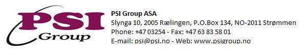PSI Group ASA 1.