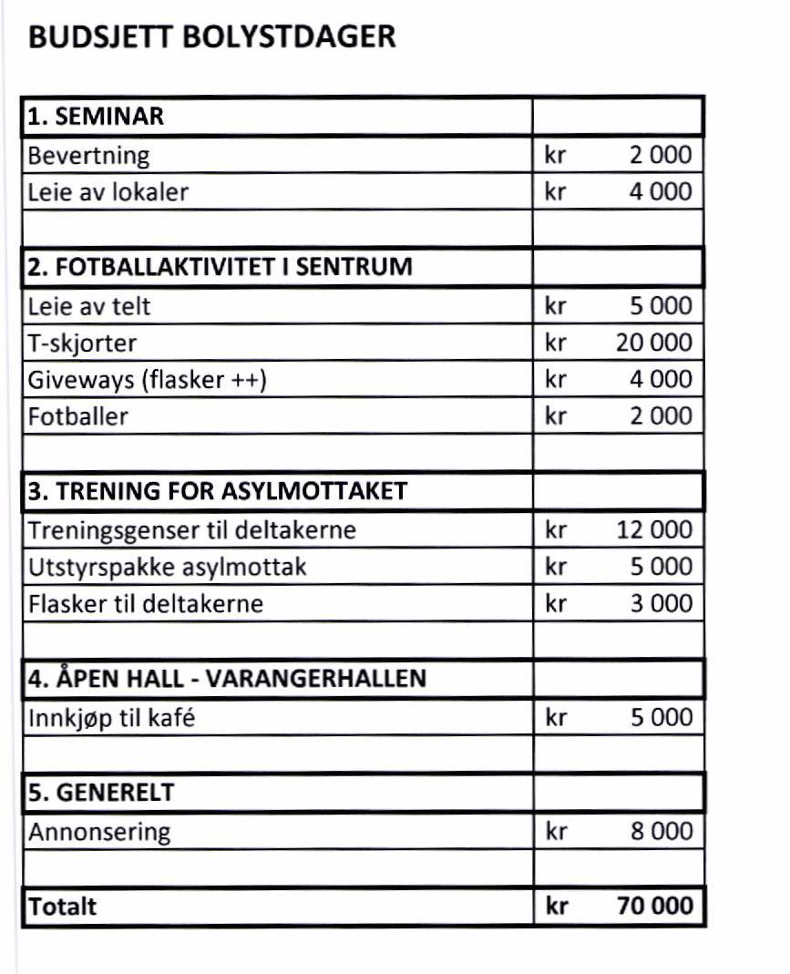 Sak 105/16 Vurdering: Rådmannen har sjekket hvorvidt denne søknaden kan behandles innenfor de vedtatte