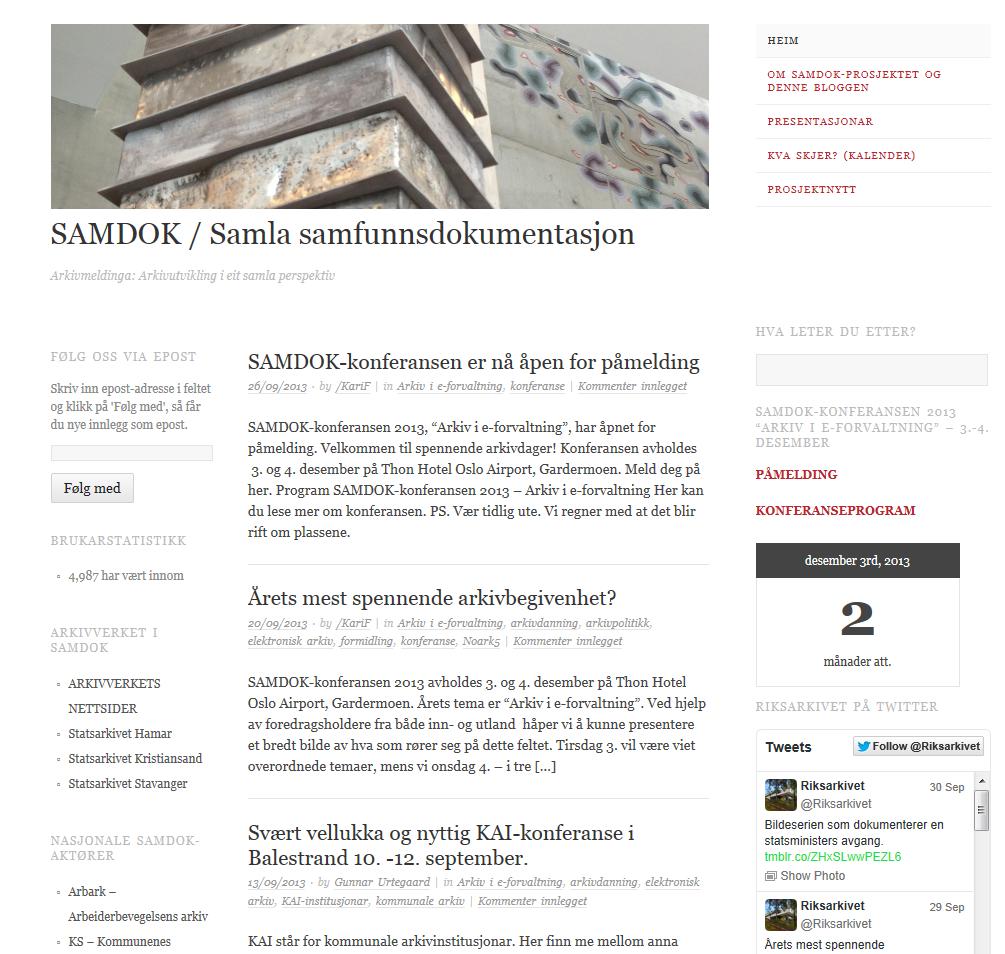 SAMDOK -bloggen 30.09.
