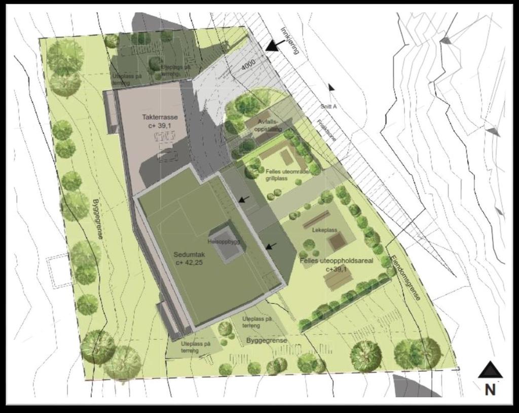 Side 3 av 9 PLANOMRÅDET Planområdet ligger i Batteriveien 20 i Drøbak/Frogn kommune og består i dag av enebolig med tilhørende hage som samlet utgjør et areal på rundt 1 da.