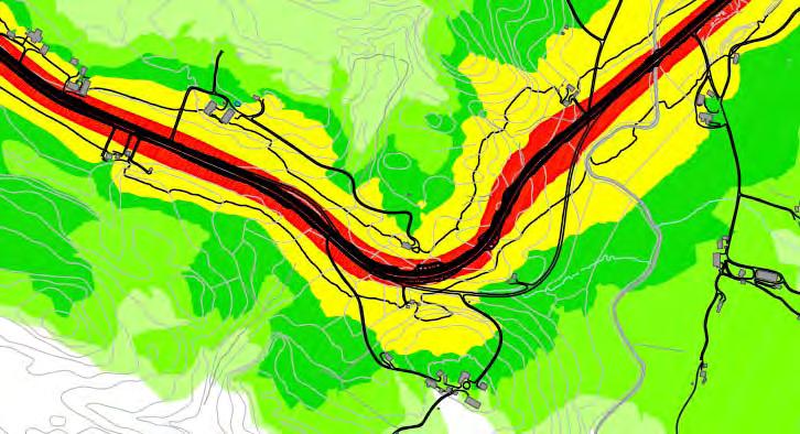 uten ny veg Gamlestua Bergan Haughem Tabell 23: Beregnet støysituasjon i