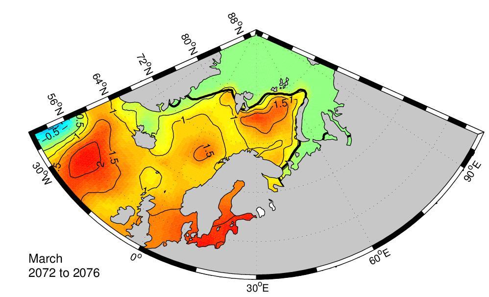 Antatt økning i sjøtemperaturen i