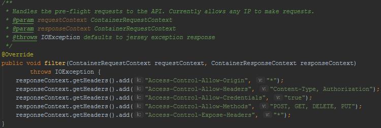applikasjonens tilfelle, kan da filtrere for eksempel hvilke HTTP-metoder som er lovlige og hvilke IPadresser som har tilgang.