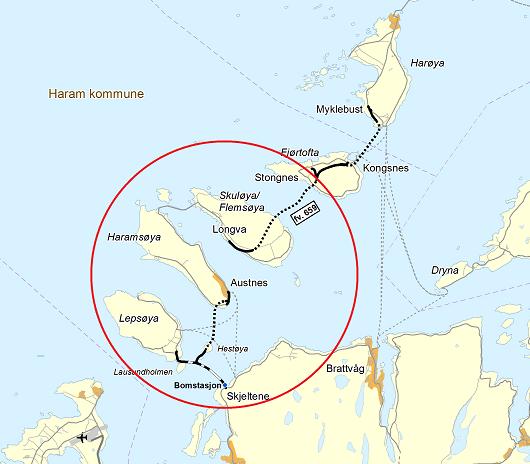 Fv. 659 Nordøyvegen Kontrakt 5: Skjeltene - Fjørtofta Den største kontrakten i prosjektet