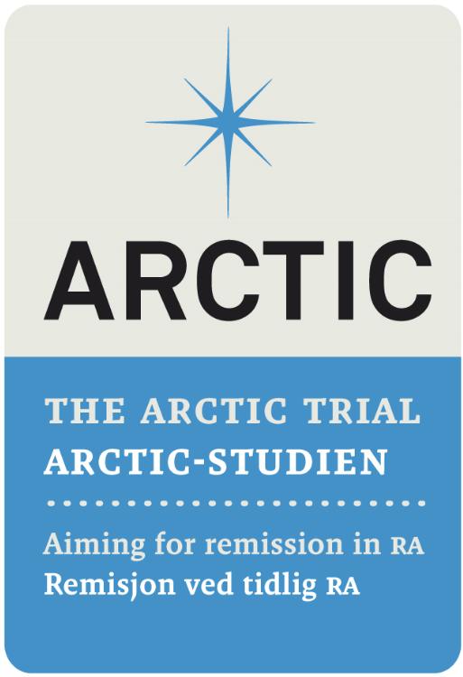 Konklusjon Svært god behandlingsrepons i begge grupper i ARCTIC-studien Nærmere 50% oppnår ACR EULAR remisjon Systematisk ultralydundersøkelse ved