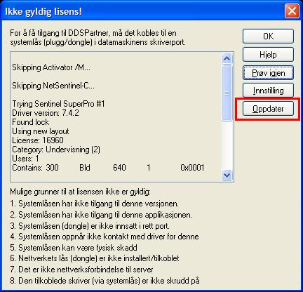 10.12.2009 11 DDS-CAD 6.5 Installasjon av DDS-CAD Oppdatering av lisens Når så alt er på plass og 6.