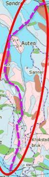 1 Aktsomhetsområde sør med havavsetning Området er jevnt hellende terreng, slakere enn 1:20 og