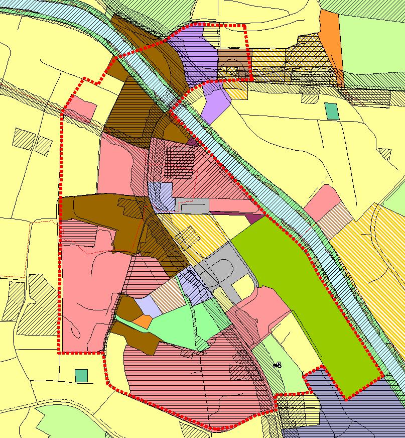 Figur 2: Rådmannens forslag til definisjon av indre sentrumssone. Kommunestyret følgde rådmannen si tilråding i møtet 2. mai 2017.