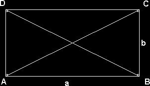 En diagonal er en rett linje som går fra et hjørne i firkanten til motstående