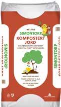 1 150020 SIMONTORP KOMPOSTERT JORD 20L, 84 stk/pall, Kr 55,20 pr stk. 150025 SIMONTORP KOMPOSTERT JORD 40L, 42 stk/pall, Kr 94,20 pr stk. SIMONTORP KUGJØDSELKOMPOST Hagebrukets Rolls Royce.