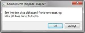 Dersom du får opp denne feilmeldingen, betyr det bare at du må pakke ut filen med winrar.