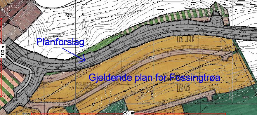Fossingtrøa boligfelt: Levanger tomteselskap har ikke uttalt seg til planen, men planforslaget berører reguleringsplan for Fossingtrøa boligfelt.