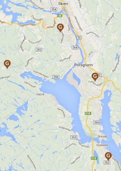 4.1 Kart Figur 2 - Kart over gjenvinningstasjonene Rødmyr Bjorstaddalen Pasadalen Eik Kilde: http://sortere.no/kart/50/kommune/porsgrunn/ 5 Avfallsmengder og beskaffenhet 5.1.1 Mengder farlig avfall