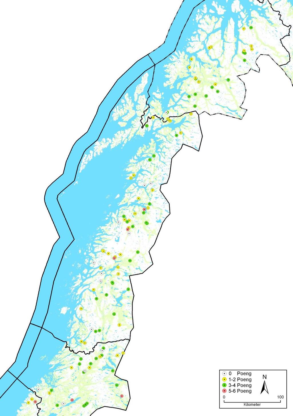 - Naturfaglige registreringer av bekkekløfter i Buskerud, Sogn og Fjordane, N-Trøndelag, Nordland og Troms