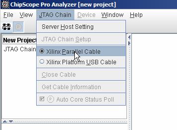 ChipScope Pro Analyze Vi kan starte ChipScope Pro analyze (fra nå av omtalt som ChipScope) enten innenfra ISE eller utenfra på samme måte som Core generator.