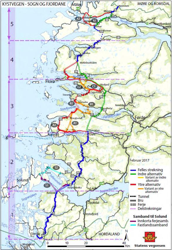 1 INNLEIING Dette notatet gjeld tema naturressursar, i ei overordna utgreiing om Kystvegen, som er eit fylkeskommunalt prosjekt som strekker seg langs kysten frå Bergen til Ålesund.