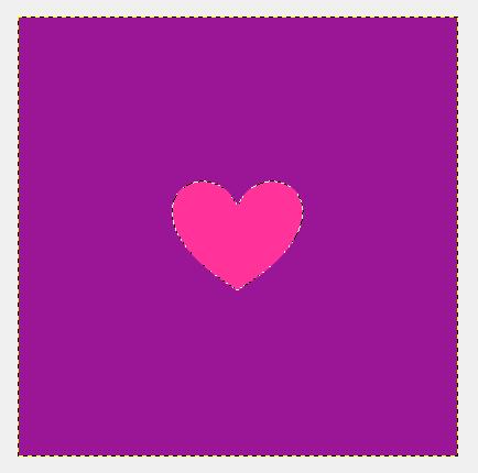 Trinn 3: Lag og lim inn hjertet Du kan lage et hjerte i Word eller Paint, for så å lime det inn (Ctrl + C og Ctrl + V) i GIMP.