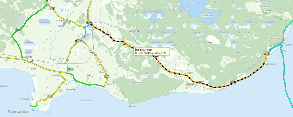 1.3 Trafikkdata 1.3.1 Trafikkvariasjon Trafikkvariasjonskurve M6 (Kystområde med betydelig ferietrafikk) er lagt til grunn i EF- FEKT. Andel lange reiser er satt til 10 % Passasjerkostnader er i.h.