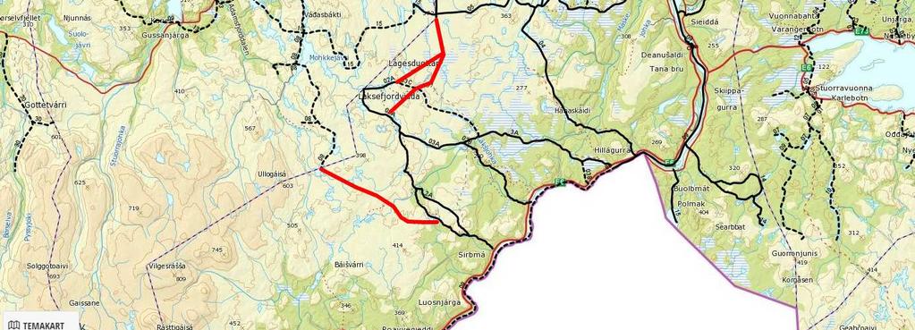 utredningskravene vurderes disse områdene til å være særverdi- og minimumsområder for reindriften, herunder at skuterløyper her er til «vesentlige skade og ulempe for reindriften» (se utredningskrav