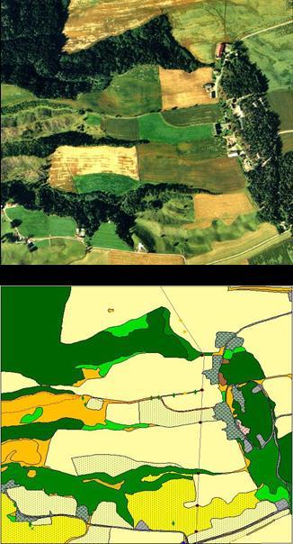 Fra flybilde Til kart Forekomst og endringer opptelt «innen jordbrukets