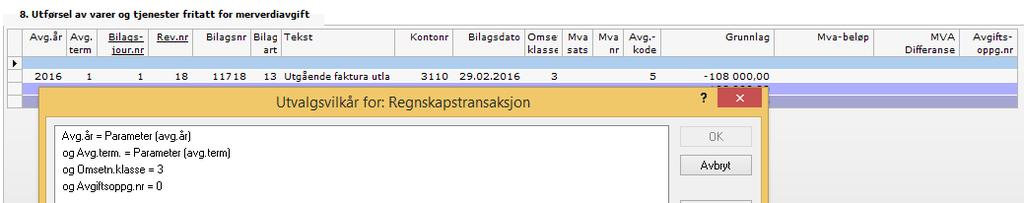 Post 7 Innenlands omsetning med omvendt avgiftsplikt Grunnlagselement (-107.