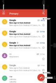 Gmail Hvis du har en Google -konto, kan du bruke Gmail -appen for å lese og skrive e- postmeldinger.